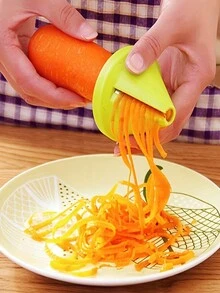 2 piezas Espiralizador de verduras de mano - Puede hacer espirales de calabacín, zanahoria y otras verduras, muy adecuado para dietas bajas en carbohidratos y cetogénicas, utensilio de cocina fácil de limpiar, diseño portátil y mini, excelente para camping, equipo esencial de camping, regalos para fiestas, vuelta al colegio, necesidades de temporada de graduación. - Multicolor - Ver 12