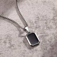Vnox Collares con colgante de etiquetas de perro pequeñas para hombres y niños, etiqueta de perro militar de acero inoxidable de color negro y plateado con cadena de caja de regalo para él - PN-1857G - Ver 9