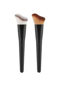 2 cọ trang điểm tạo khối chuyên nghiệp, bóng mượt, hình dạng bất thường, dùng để làm sáng da mặt, sợi tổng hợp cao cấp mềm mại và tơi xốp, cọ tán phấn mắt dạng lưới mềm mại, thích hợp cho người mới bắt đầu tạo khối khuôn mặt. - Nhiều màu - Xem 12