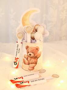 1 set di confezioni in carta a forma di orsetto per cioccolato, scatola per confezionare caramelle e spuntino per feste di bambini, scatola regalo per caramelle per feste di bambini, carta decorativa per regali di compleanno, decorazione da tavolo per il primo compleanno del neonato, sacchettino regalo piccolo per feste di compleanno, decorazioni per feste a tema orsacchiotto, decorazioni per gender reveal, forniture per feste di compleanno - Orsacchiotto di peluche - Visualizzare 10