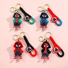 1 pieza El nuevo llavero de cuerda redonda de Spider Man de Marvel es el regalo pequeño perfecto para fans, familia y amigos, un deleite diario[Estilo estocástico] - Multicolor - Ver 3