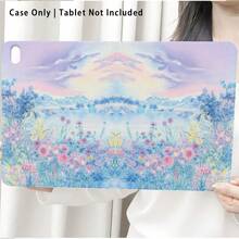 1个带笔槽的翻盖式平板电脑保护套，兼容荣耀Pad 8/9/10、荣耀GT 11.5英寸/X7/X8A/X9/X8Pro/X9Pro/V9/V8 Pro、MatePad 11英寸（2023/2022）、苹果第十代/11英寸（2025）（A16）、A9/A9+/A11/S11/S10 FE+，图案为蓝天白云、绿树鲜花，支持自动睡眠/唤醒功能，适合作为开学季、情人节、节日礼物。 - 彩色 - 查看 6