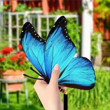 3D Realistic Butterfly Garden Stake, Outdoor Decor Mirror Ornament - B - View 3