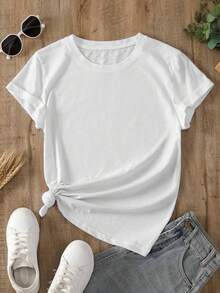 Women's Oversized White T-Shirt With "Fruit Of The Spirit" And Cherry Print, Summery And Bohemian Style. White Short-Sleeved T-Shirt With A Graphic Design Of Red Cherries On The Back, Ideal For Fresh And Feminine Looks. - YH553-白色 - 查看 3