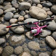 2.4m Pink Fishing Rod & Reel Combo With Pre-Spooled Reel Landing Net Tackle Box Travel Portable Fishing Kit - Pink - View 7