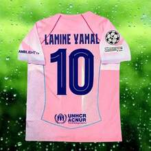 2025/26 Barcelona Third #   10  Pink Soccer Jersey Men's Quick Dry Breathable Football Shirt With Spotify Logo ZRQD - S - 查看 4