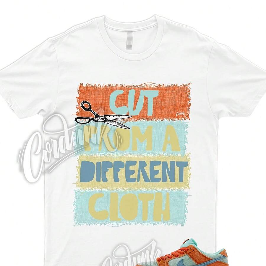Camiseta CUT a juego con SB Dunk Low Naranja Esmeralda Rise Noise Aqua Limón Gasa 1 - forma - Ver 1