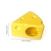HJsubrtPlay Small Pet Cage Nest - Cheese Shaped Hamster Hideout And Gerbil Shelter, No Assembly Required, Built-In Comfortable Nest, Suitable For Dwarf Hamsters - View 2