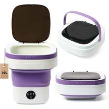Lavadora Portátil Plegable 16L Mini Lavadora con Tambor Giratorio Color Verde - Morado - Ver 10