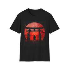 Samurai T-Shirt Anese Tor Gate Red Sun An Warrior Graphic Tee Ukiyo-E Inspired Streetwear220g Heavyweight 100% Cotton T-Shirt. Butterfly Print. Unisex Sizing. Round Neck Inspirational T-Shirt. Cute And Beautiful Y2K-Inspired Summer Top, Perfect For The Outdoors, Home, Work, Or Street Wear. Casual, Loose-Fitting Everyday T-Shirt. - 黑色 - 查看 1