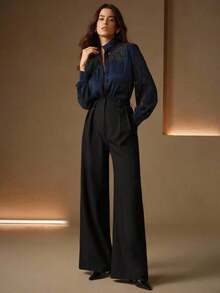 Women Blouses & Shirts - Navy Blue - View 6