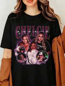 Dam-T-shirts - Svart - Visa 6