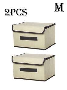 1PC/2PCS Foldable Storage Box With Lid, Large Capacity Fabric Storage Bin, Dustproof Closet Organizer, Wardrobe Storage Container For Clothes, Toys, Books, Underwear, Socks, Bedroom Living Room Office Home Organization - Multicolor - View 30