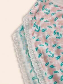 Aesletic Conjunto de ropa interior de mujer de 4 piezas con estampado floral, paquete de bragas y tangas con encaje, con un adorable estampado floral diminuto y delicado encaje blanco, romántico y femenino, perfecto para uso diario y ropa de estar en casa. Incluye 2 pares de bragas y 2 pares de tangas en un solo conjunto, satisface tus diferentes necesidades de uso, gran relación calidad-precio. - Multicolor - Ver 5