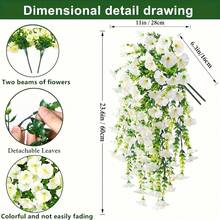 4/8pcs Artificial Morning Glory Plant Outdoor Simulated Flowers- No Maintenance Required- Multifunctional UV-Resistant Realistic Hanging Plants, Suitable For Home Decoration, Outdoor Courtyard, Porch, Terrace, Home Garden Decoration - Multicolor - View 3