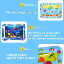 Early Educational Toy For Babies, Inflatable 65-Inch Side Water Mat For Tummy Time. DJKY - Fishing - View 5