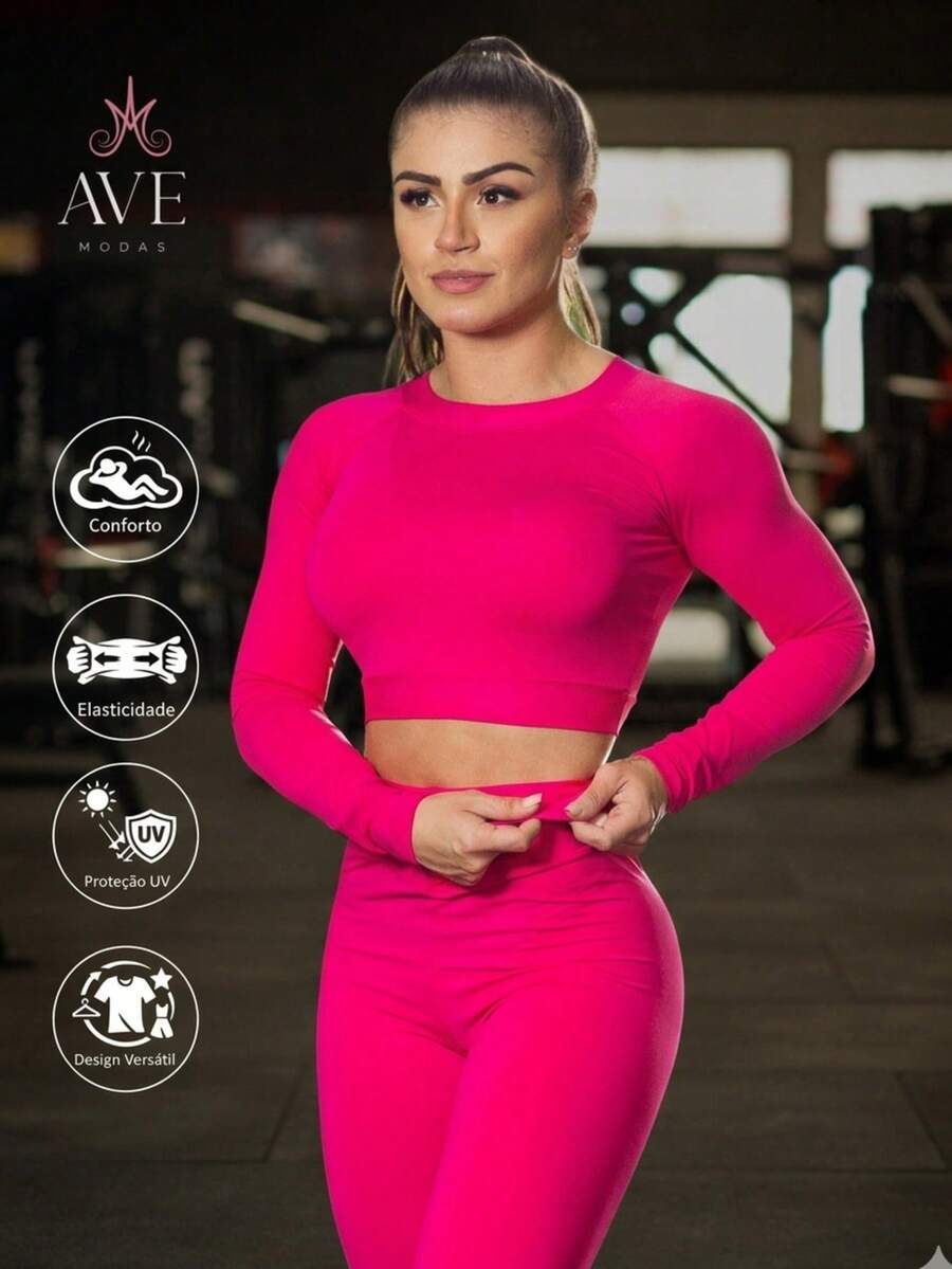 Women Sports Tees & Tanks - Rosa Fucsia - Ver 1
