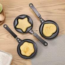 Cartoon Style Frying Pan, Mini Frying Pan, Heart-Shaped Frying Pan, Creative Breakfast, Non-Stick Iron Breakfast Pan, Flat Bottom Frying Pan - View 5