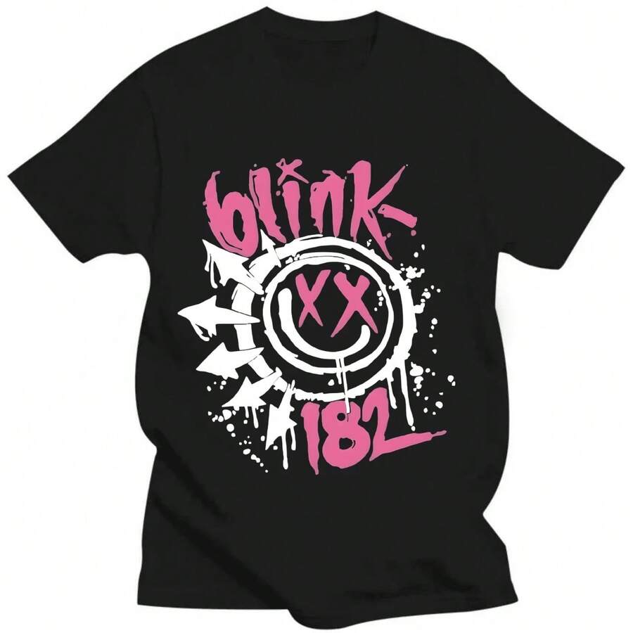 Blink 182 2024 T-Shirt, Blink 182 Once Again T-Shirt, Women's Blouses, Blouses, Women's Shirts, Women's Tops, Unisex. - 黑色 - 查看 1