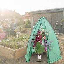 Portable Outdoor Greenhouse Tent 54x54x71in, Heavy Duty PE Cover, Hexagon Plant Protector With Zipper Door And Mesh Window, Easy Anchor Design - green - View 2