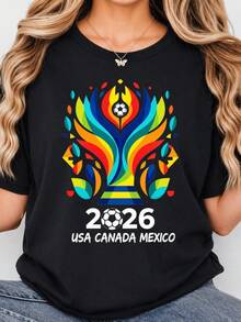 Diseño de Camiseta de Fútbol  Mundial 2026 para Papúa Nueva Guinea, EE. UU., Canadá, México, para Fanáticos del Fútbol (Descarga Digital) - Negro - Ver 1