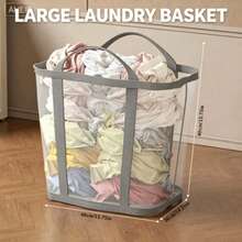 1 pieza Cesta plegable de gran capacidad y resistente al agua para almacenar ropa sucia, adecuada para el hogar y el baño - Multicolor - Ver 17