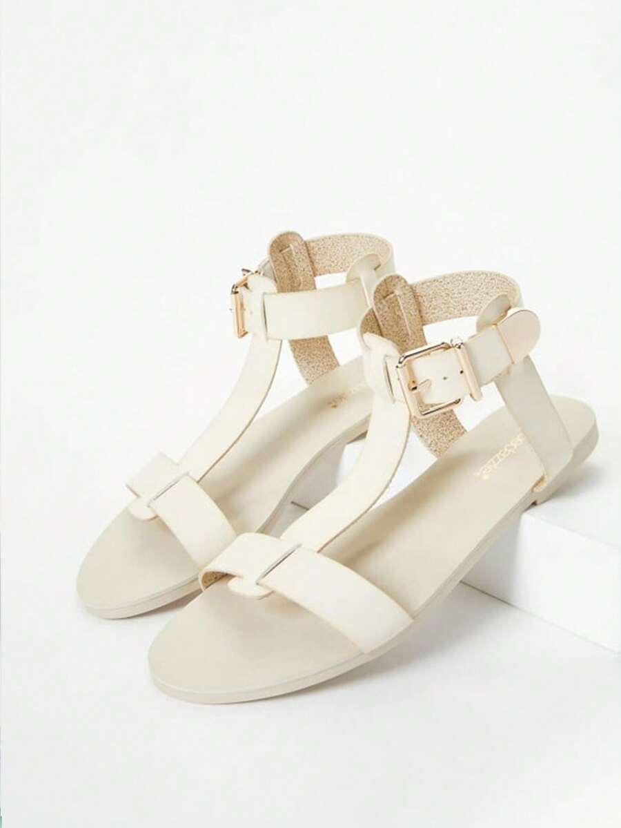 Women's Troian Flat Sandal Vacation Summer Flat Sandals - Màu be - Xem 1