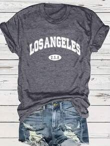 Dam-T-shirts - Svart - Visa 6