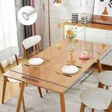 1pc PVC Transparent Tablecloth Table Mat, Table Surface Protective Film, Heat Resistant Waterproof Scratch-Resistant Dining Table Cloth Protective Film Suitable For Home Hotel Dining Table Mat Coffee Table Mat - White - View 48