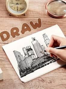 5pcs Pocket-Sized Kraft Paper Mini Notebooks, Portable Student School Office Writing Course Project Memo Pads - Notebook - View 3