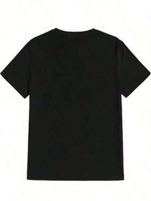 Soft Camiseta negra de mujer, 100% algodón, con estampado de Pantera Rosa con gafas de sol y bebiendo té con leche, camiseta casual y cómoda de manga corta con cuello redondo, ropa de primavera y verano, adecuada para cualquier ocasión, color sólido, casual, uso diario. patrón patrón - Negro - Ver 2