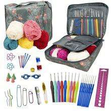 Crochet Starter Kit For Beginners, Ergonomic Soft-Grip Crochet Hooks, Full Set Of Yarn & Instruction Book, Portable Storage Pouch, Handmade DIY Craft Kit, Creative Gift (Accessory Color Random) - Green Flamingo Crochet Set - View 1