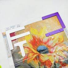 3件套钻石画锯齿尺 - 钻石画工具及配件，适合初学者，适用于成人方形钻石画套装，确保钻石均匀粘贴。 - 查看 4