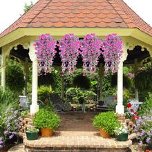 4/8pcs Artificial Morning Glory Plant Outdoor Simulated Flowers- No Maintenance Required- Multifunctional UV-Resistant Realistic Hanging Plants, Suitable For Home Decoration, Outdoor Courtyard, Porch, Terrace, Home Garden Decoration - Multicolor - View 19
