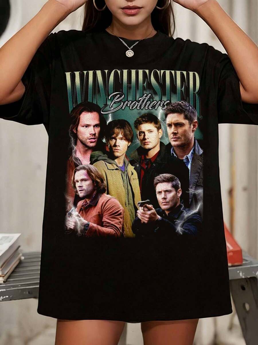 Limited Winchester Brothers Vintage T-Shirt, Gift For Women And Man Unisex T-Shirt - Black - View 1