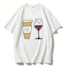 COOL SUMMER Women's Cartoon Fish Print T-Shirt, Soft Cotton, Short Sleeve, Vintage Style, Unisex, Loose Fit, Cotton, Round Neck, Casual Street Style, Blouses For Women, Women's T-Shirts, Casual Blouses For Ladies. - 白色 5 - 查看 9