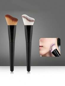 2 cọ trang điểm tạo khối chuyên nghiệp, bóng mượt, hình dạng bất thường, dùng để làm sáng da mặt, sợi tổng hợp cao cấp mềm mại và tơi xốp, cọ tán phấn mắt dạng lưới mềm mại, thích hợp cho người mới bắt đầu tạo khối khuôn mặt. - Nhiều màu - Xem 4