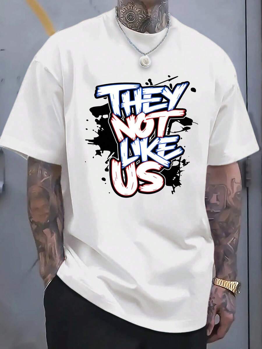 Unisex Short-Sleeved T-Shirt, Stylish Summer T-Shirt Design With Graphic Print For Men, Featuring A Modern And Fashionable Style With Unique Prints. Suitable For Various Occasions, Available In Multiple Colors And Styles: Men's T-Shirts, , Women's, Romwe Men, Boho Chic, Gifts For Teachers, Women's T-Shirt, Curvy Women's Sets, Y2K. - 白色 - 查看 1
