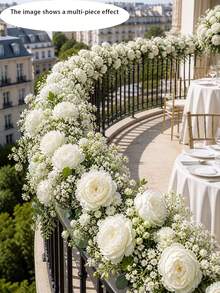 Bộ 30/21/10 bông hoa mẫu đơn nhân tạo kết hợp với hoa baby's breath, tự làm bó hoa cưới, trang trí phông nền tiệc cưới, trang trí bàn tiệc, cắm hoa, trang trí nhà cửa, trang trí sân vườn, hoa nhân tạo, hoa sân vườn sống động như thật. - hoa giả - Xem 5