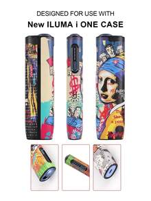1PC For IQOS ILUMA ONE/ I One/New Iluma I One, ILUMA/Iluma I ,ILUMA PRIME/Iluma I Prime Protective Case Full Protection Anti-Drop Fashion Personalized Graffiti Leather Case Anti-Scratch Anti-Rub Anti-Pressure Anti-Shock PU+PC Splicing Hard Shell Precise Hole Position Leather Case Couple Style Multiple Colors Available Gift For Self-Use Storage Box - 1 - View 27