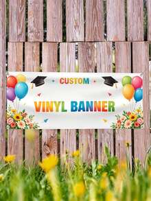 1pc Customized Banner, Indoor/Outdoor Personalized Full-Color Banner Sign, Suitable For Indoor/Outdoor Events, Retail, Parties, Imagery, Text, Advertising, Decoration, Activities, Parties, Weddings, Business Promotion, Trade Shows, Home Decor, Father's Day - Multicolor - View 8