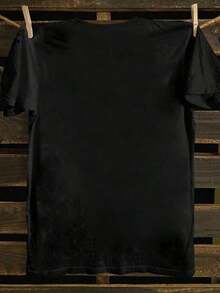 2026.tops.Manfinity Herren-T-Shirt mit mittelalterlichem Rattenprint, Gothic- und Grunge-Kleidung, historisches Horror-Thema, Gothic-Stil-T-Shirt, geeignet für Mensommar toppar dam - Schwarz - Übersicht 2