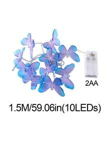 紫色蝴蝶LED串燈，118.11英吋蝴蝶仙女燈，適用於居家臥室、室內花園、婚禮派對、聖誕節、萬聖節及節日裝飾 - 蝴蝶 - 查看 14