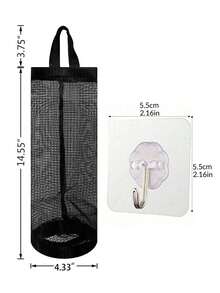 Plastic Bag Storage Rack, Garbage Bag Storage Rack, Kitchen Trash Bag And Shopping Bag Storage Grid Hanging Organizer, Household Kitchen Grid Hanging Storage Sorting Rack, Foldable Hanging Storage Sorting Rack, Storage Bag Organizer - Multicolor - View 10