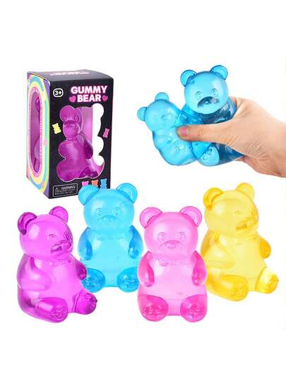 Juguete antiestrés con forma de oso lindo, adecuado para niños como un juguete de mano para ayudar a aliviar el estrés. Este es un juguete de rebote lento que se puede usar como una decoración de escritorio creativa para aliviar el estrés, también se puede usar como un juguete antiestrés para adultos, un juguete antiestrés para apretar, un juguete antiestrés de tacto suave. Puede ser un pequeño regalo para reuniones festivas, un pequeño regalo para amigos, un juguete de terapia antiestrés, un juguete para apretar para relajarse a diario y un pequeño juguete antiestrés portátil.