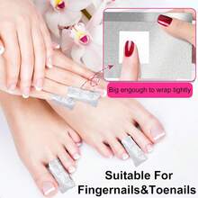 MAYEEN Nail Foil 100PCS Gel Nail Polish Remover Foil Nails Wraps With Larger &Amp; Thicker Cotton Pad Nail Polish Remover Soak Off Foils For Nails Professional Nail Wraps For Gel &Amp; Acrylic Removal - 顏色A - 查看 4