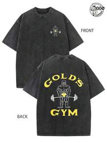 1 pieza Camiseta de manga corta de cuello redondo oversize unisex desgastada y lavada, 100% algodón pesado de 220g, diseñada por artistas Y2K estilo americano vintage, estampado gráfico de nombres de ciudades, ideal para uso diario, conciertos y festivales - Negro - Ver 6