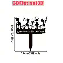 1 pieza Letrero de bienvenida de jardinero de hormigas, estaca de jardín de acrílico, silueta de hormiga de dibujos animados, letrero decorativo juguetón para césped y patio exterior - A - Ver 7