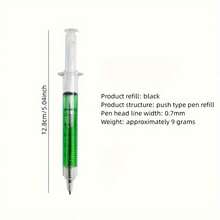 12pcs Realistic Syringe-Shaped Neutral Pens, Funny Creative Syringe-Style Black Ink Pens, Student Fun Stationery, Funny Syringe-Shaped Ballpoint Pens, Realistic Syringe Design Multi-Color Fun Pens, Medical Student / Nurse Day Gift, Suitable For Students, Healthcare Workers Daily Use, Also As Nurse Day, Medical Student Graduation Creative Gift. - Technical Pen - View 4