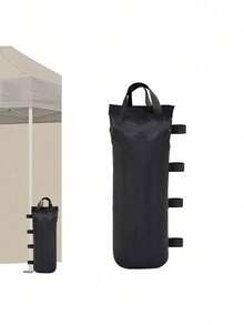 1/2pcs Heavy Duty Canopy Weight Bags, Thick Tent Sandbag Weights Up To 40kg, Black Universal Fit For Gazebo, Sun Shade, Outdoor Tent Stabilizing - A - View 1